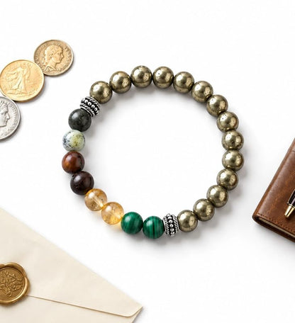 Business Growth Theme Bracelet, Round Design