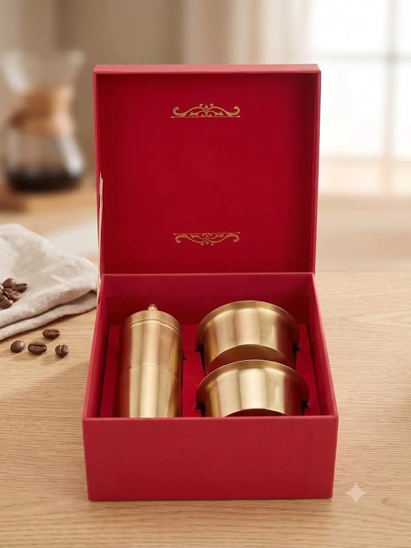 2 Dabara Set with 1 Coffee Filter, Plain Design