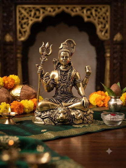 Brass Lord Shiva Statue Decorative Figurine