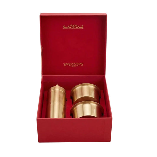 2 Dabara Set with 1 Coffee Filter, Plain Design