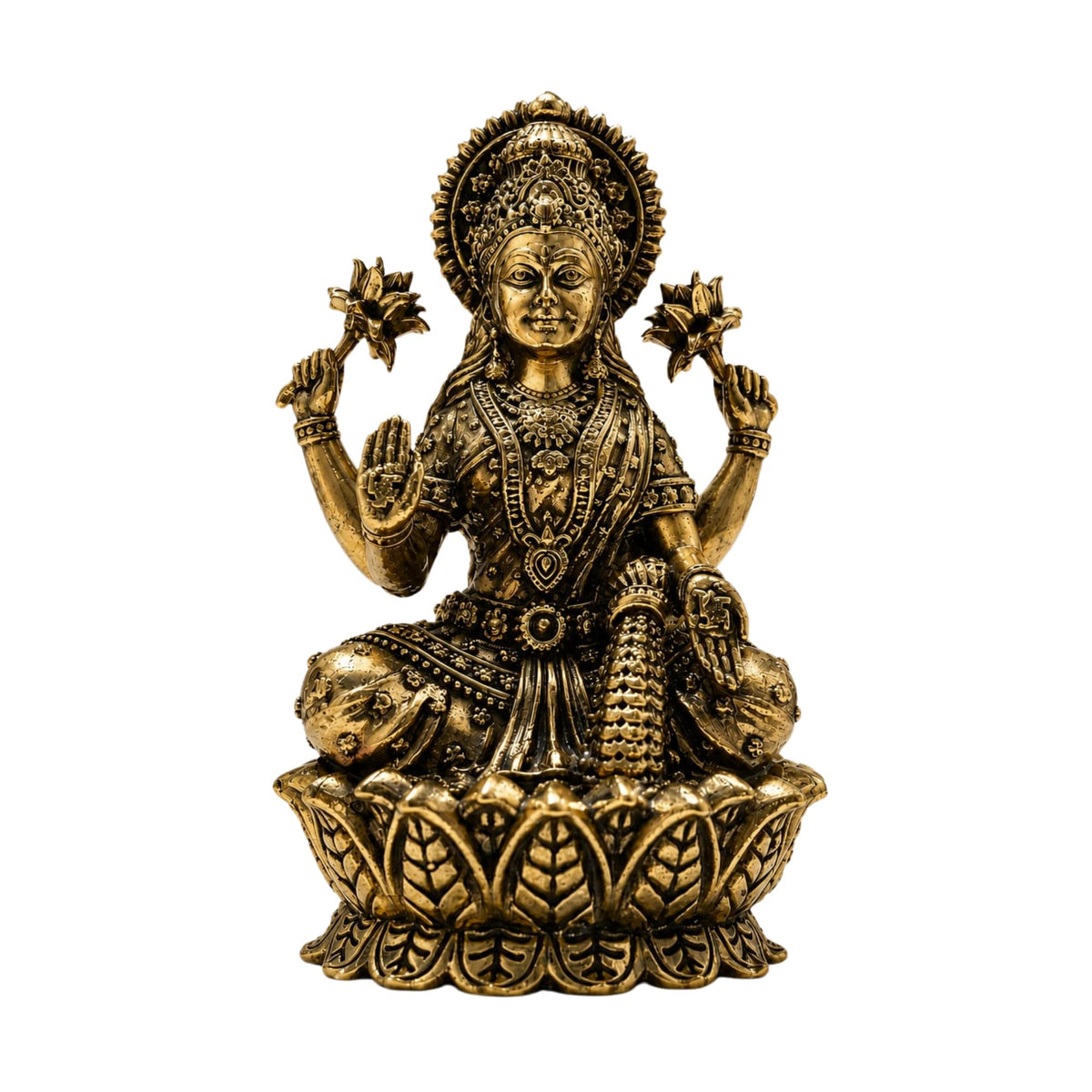 Brass Lakshmi Ji Statue 4 Inch